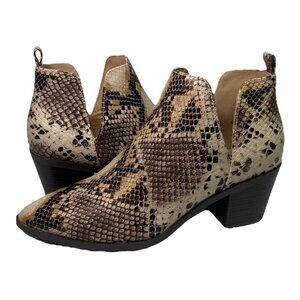 K2H2 LOLA Journee Collection Snake Bootie Women's 8M
